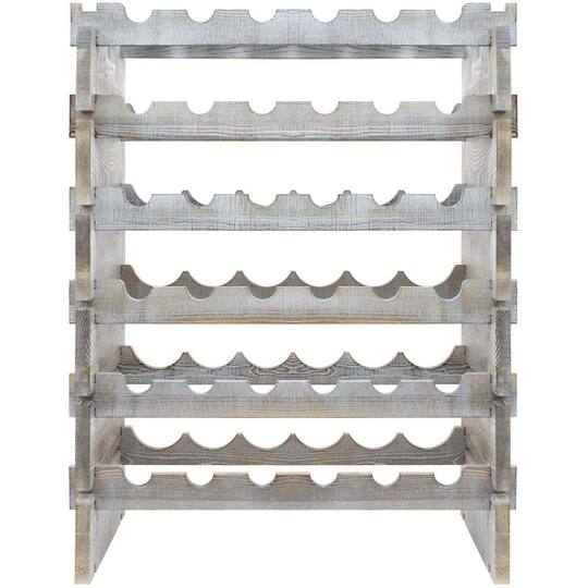 Sorbus Greywood 6-Tier Stackable Bamboo Wine Rack